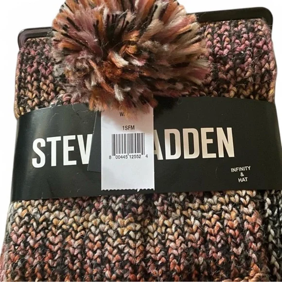 Steve Madden Multicolor Scarf and Hat Set - Picture 3 of 8